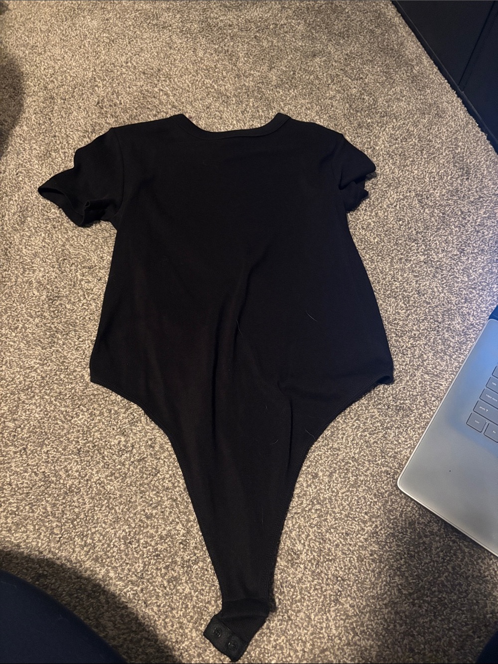 Black One-Piece Bodysuit - Classic Short Sleeve